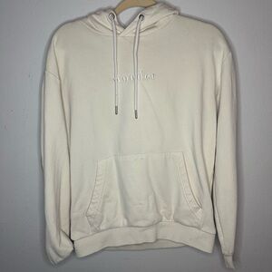 Denim & Flower Cream 'Wonder' Embroidered Hoodie